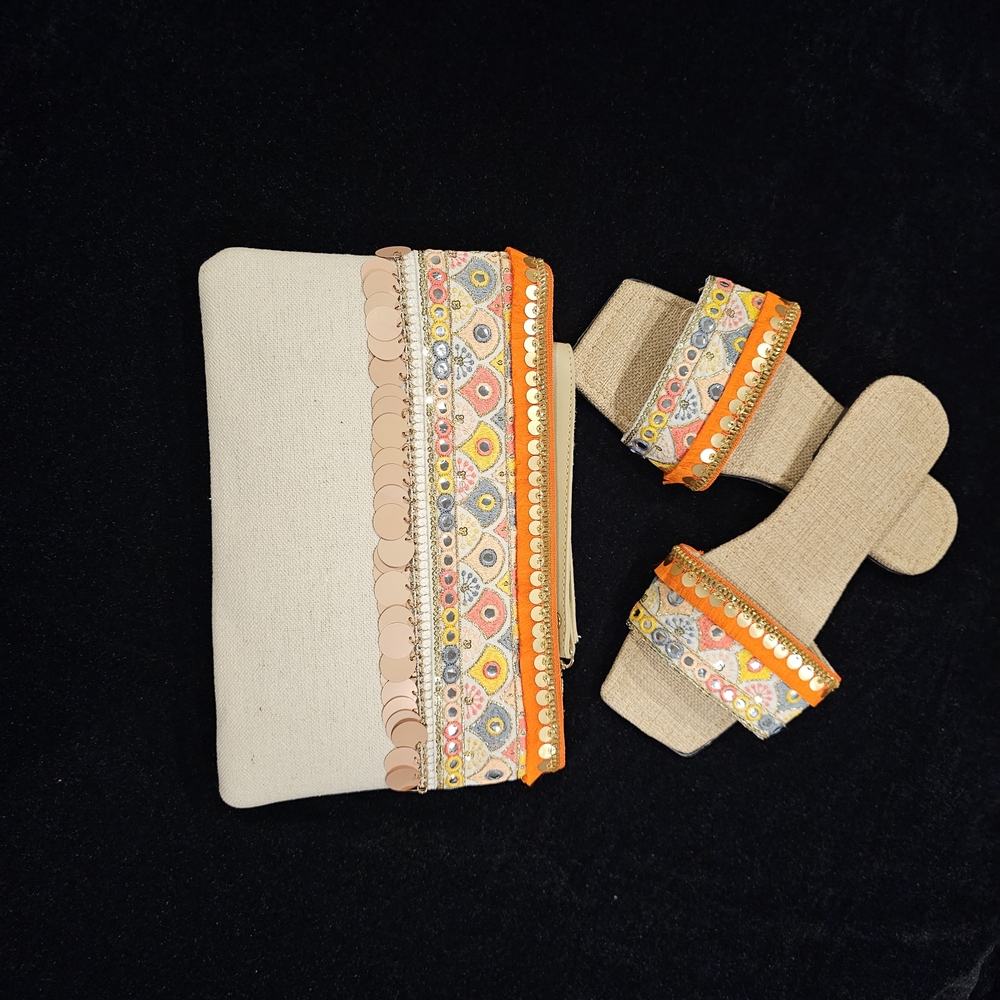Colorful Embellished Sandals - Picture 2 of 2